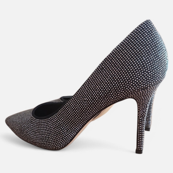 Gorgeous Gianni Bini Sliver Rhinestone Stilletto Heels Size 10 - Picture 6 of 10